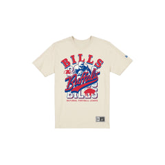 Buffalo Bills Throwback Helmet Chrome White T-Shirt
