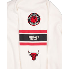 Chicago Bulls Women's Chrome White Varsity Crewneck