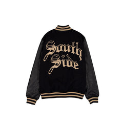Chicago White Sox Gothic Lettering Black Wool Varsity Jacket