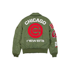 Alpha Industries x Chicago Cubs Sage Green MA-1 Flight Jacket