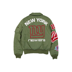 Alpha Industries x New York Giants Sage Green MA-1 Flight Jacket