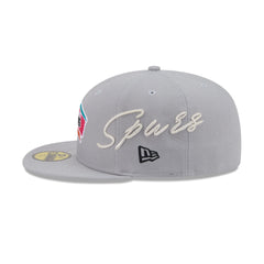 San Antonio Spurs Side Script 59FIFTY Fitted Hat