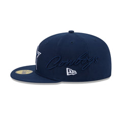 Dallas Cowboys Side Script 59FIFTY Fitted Hat