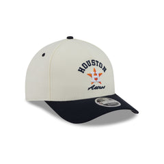 Houston Astros Arched Graphic Chrome White 9FORTY M-Crown A-Frame Snapback Hat