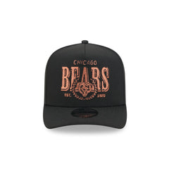 Chicago Bears Gold Laurel Black 9FIFTY A-Frame Snapback Hat