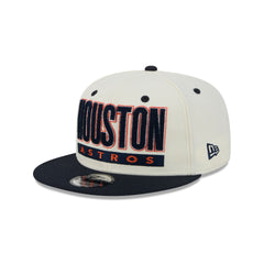 Houston Astros Classic Stacked Chrome 9FIFTY Snapback Hat