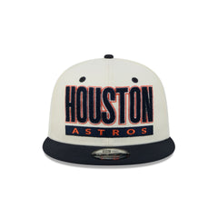 Houston Astros Classic Stacked Chrome 9FIFTY Snapback Hat