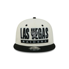 Las Vegas Raiders Classic Stacked Chrome 9FIFTY Snapback Hat