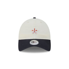 Houston Astros Mini Logo Chrome White Casual Classic Adjustable Hat