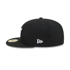 Chicago Bulls Black and White Basic 59FIFTY Fitted Hat