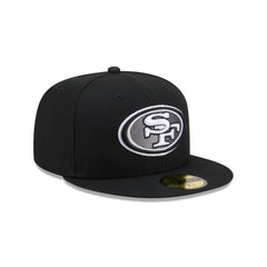 San Francisco 49ers Black and White Basic 59FIFTY Fitted Hat