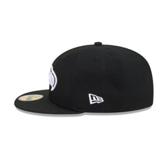 Seattle Seahawks Black and White Basic 59FIFTY Fitted Hat