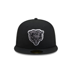 Chicago Bears Black and White Basic 59FIFTY Fitted Hat