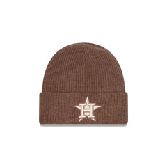Houston Astros Woolen Tan Short Cuff Knit Beanie Hat