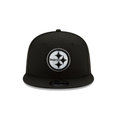 Pittsburgh Steelers Basic Black and White 9FIFTY Snapback Hat