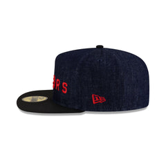 Toronto Raptors Navy Denim 59FIFTY A-Frame Fitted Hat