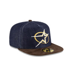 Houston Astros Houston Pack Denim Alternate Cooperstown Logo 59FIFTY A-Frame Fitted Hat