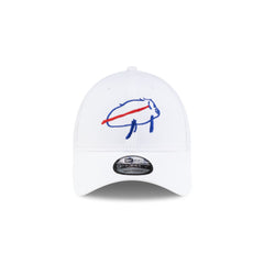 Buffalo Bills Billustration White 9FORTY Adjustable Hat