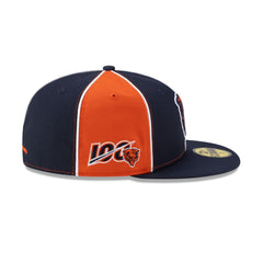 Chicago Bears Two-Tone Pinwheel 59FIFTY Fitted Hat