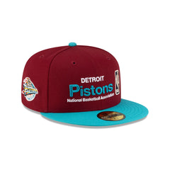 Detroit Pistons 1996-2001 Hardwood Classics Sign Stack 59FIFTY Fitted Hat