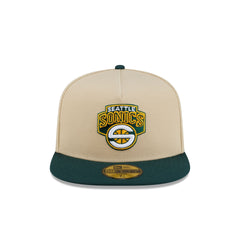 Seattle SuperSonics Hardwood Classics 2000s Gold 59FIFTY A-Frame Fitted Hat