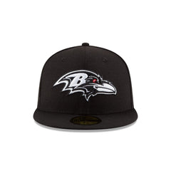 Baltimore Ravens Black & White 59FIFTY Fitted Hat