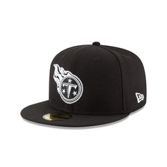 Tennessee Titans Black & White 59FIFTY Fitted Hat