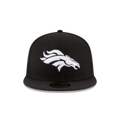 Denver Broncos Black & White 59FIFTY Fitted Hat