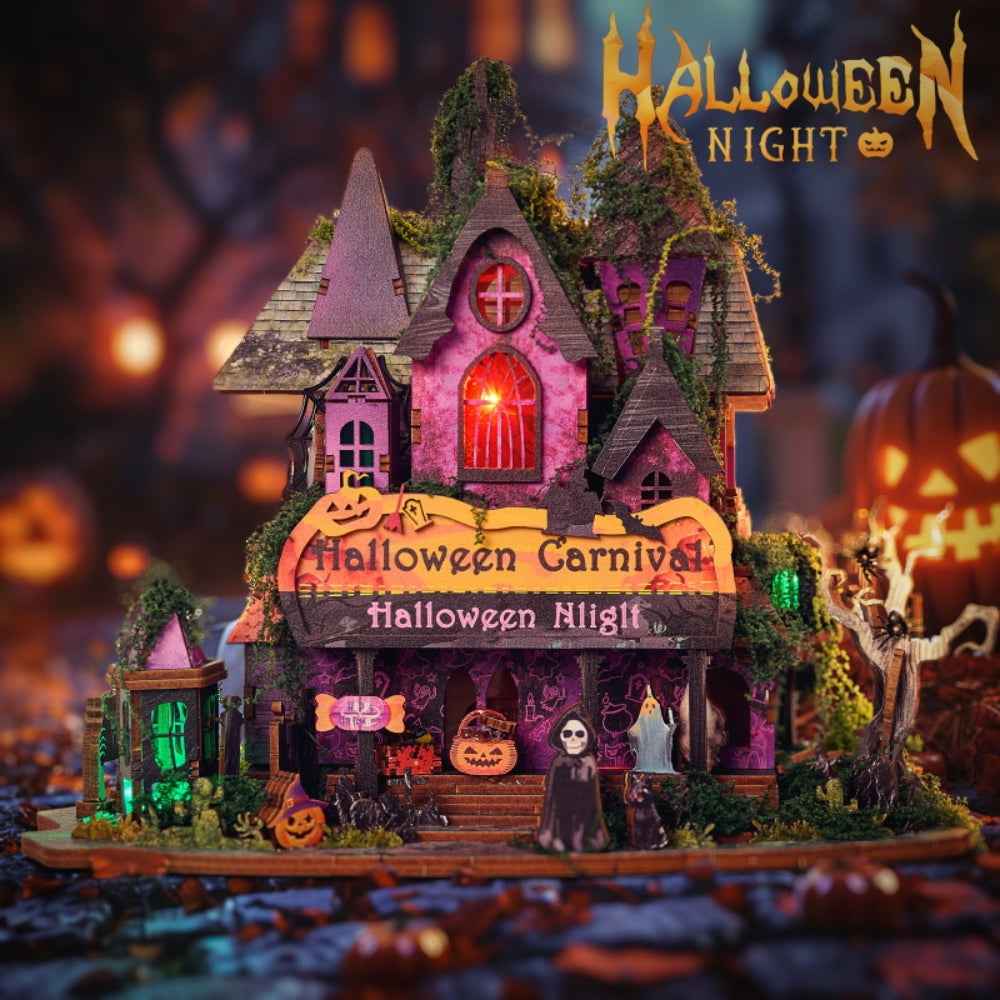 Halloween Night DIY Mini House Kit l DIY Miniature Kit