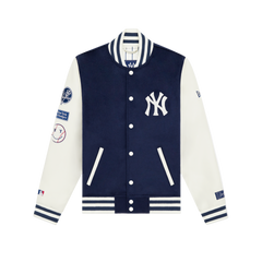 New York or Nowhere x New York Yankees Navy Motto Varsity Jacket