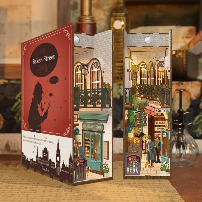 221B Baker Street 3D Wooden Puzzle Book Nook
